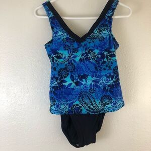 Beach Cabana Floral print Swim Suit size S